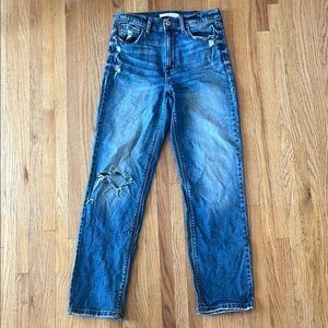 Women’s Blue Distressed Jeans